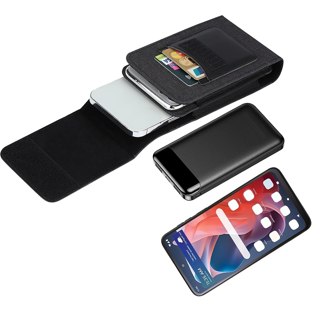 Dual-Slot Phone Waist Pouch with Card Slots